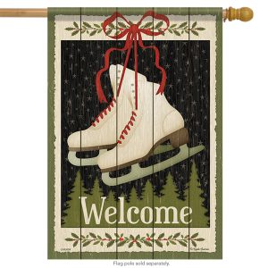 Large double sided flag - Snow pine skates