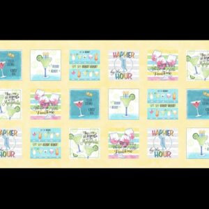 Happier by the hour Panel/Mug rugs