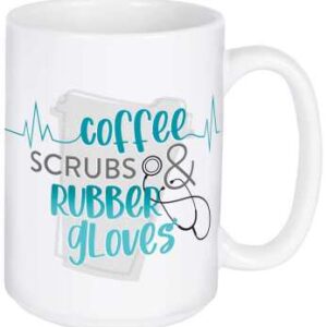 Coffee, Scrubs & Rubber gloves