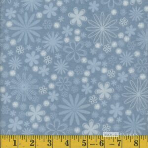 Flannel 108” Floral Cameo Blue