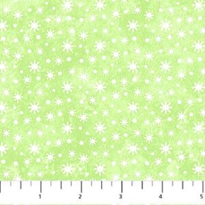 flannel - northcott let it snow green