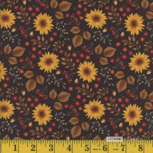 Fall Sunflowers Black