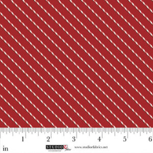Christmas Village - Red candy cane stripes