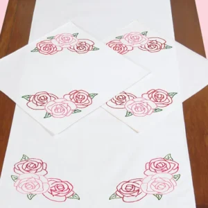 Scarf & Doily Set - Rose Garden