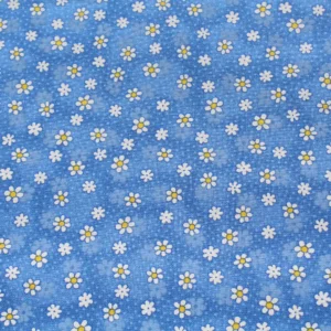 Small Spaced Daisy - Blue (Mook Fabrics)