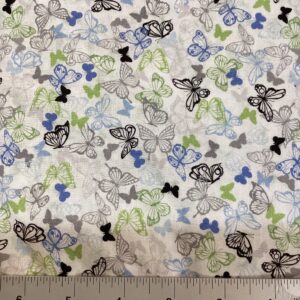 Butterfly Delight Lime Splash - Mook Fabrics