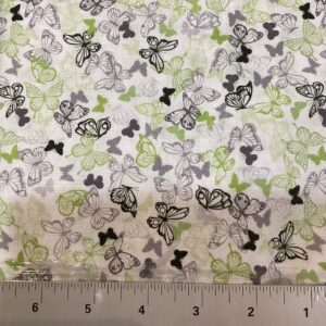 Butterfly Delight Sage - Mook Fabrics