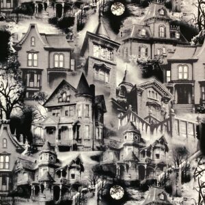 Haunted Houses black & white
