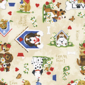 Paws at Play - Beige Print