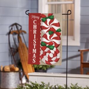 Large Double Sided Flag - Peppermint Wishes