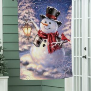 Large Double Sided Flag - Snowman Magic